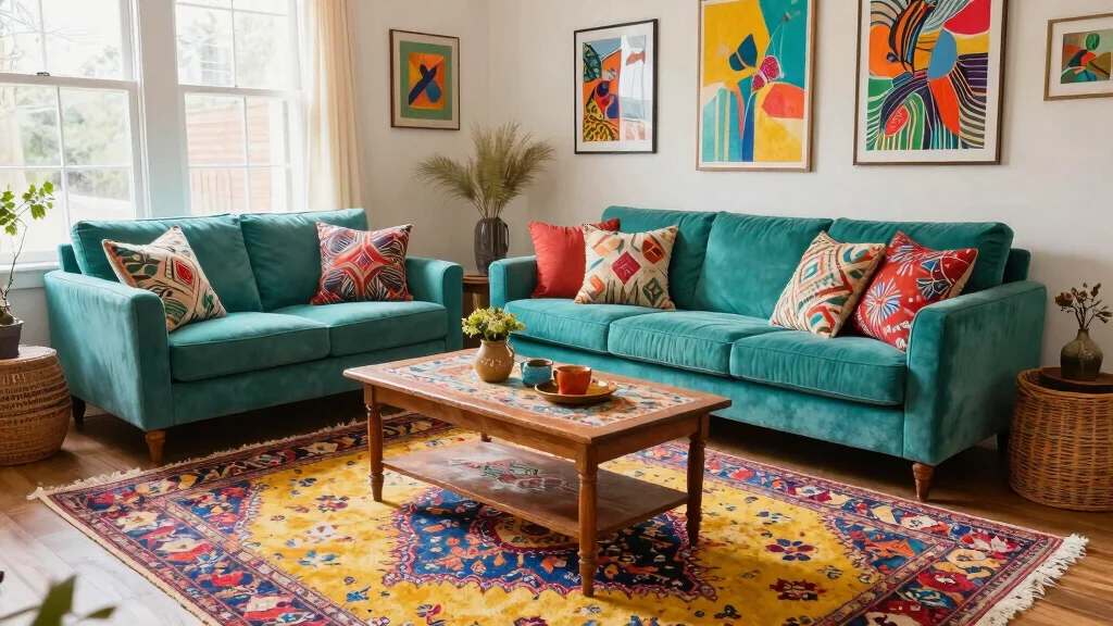 16 Colorful Living Room Rug Ideas That Add Instant Energy