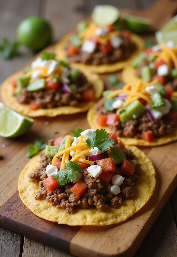 16 Comfort Food Ground Beef Tortilla Dishes To Warm Your Night - 14. Ground Beef Tostadas 1