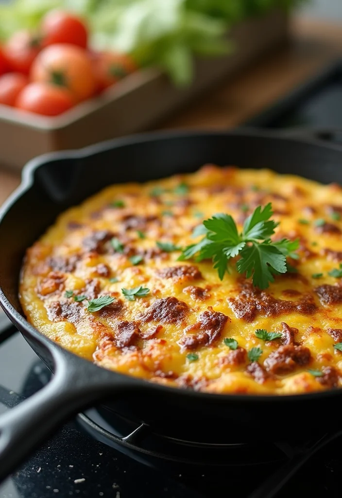 16 Comfort Food Ground Beef Tortilla Dishes To Warm Your Night - 15. Beef and Potato Tortilla Skillet 1