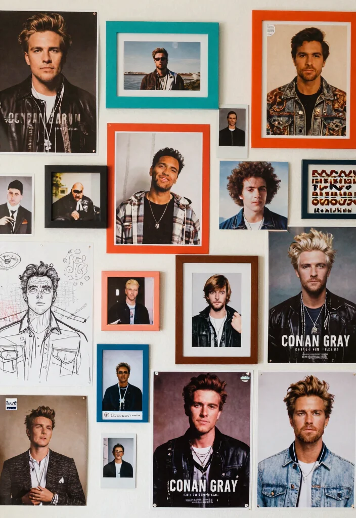 16 Conan Gray Poster Ideas for a 2026 Trendy Aesthetic Room - 12. Collage with Personal Touch 1