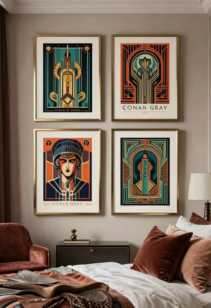 16 Conan Gray Poster Ideas for a 2026 Trendy Aesthetic Room - 13. Art Deco Elegance 1