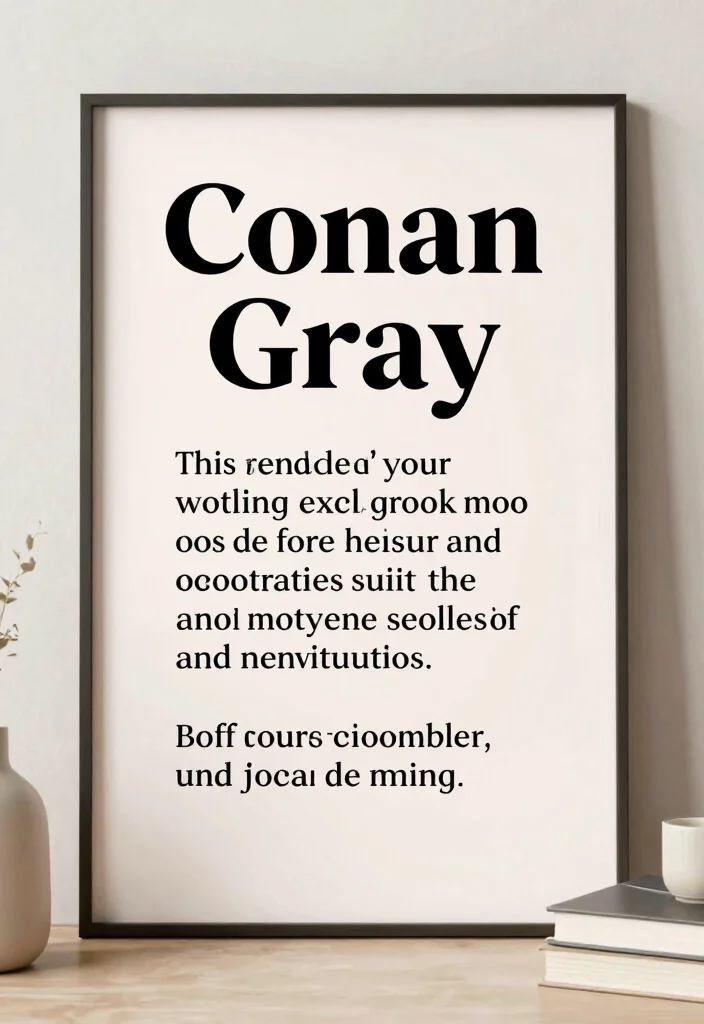 16 Conan Gray Poster Ideas for a 2026 Trendy Aesthetic Room - 2. Lyrics in Focus 1