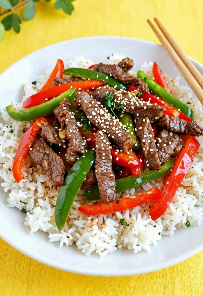 16 Crock Pot Steak Recipes Set and Forget Dinners - 9. Pepper Steak Stir-Fry 1