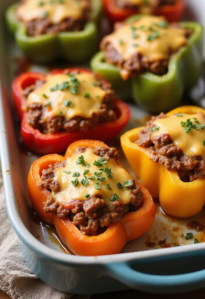 16 Genius Ways To Use Recipes To Make With Ground Beef Tonight - 5. Beef and Cheese Stuffed Peppers 1