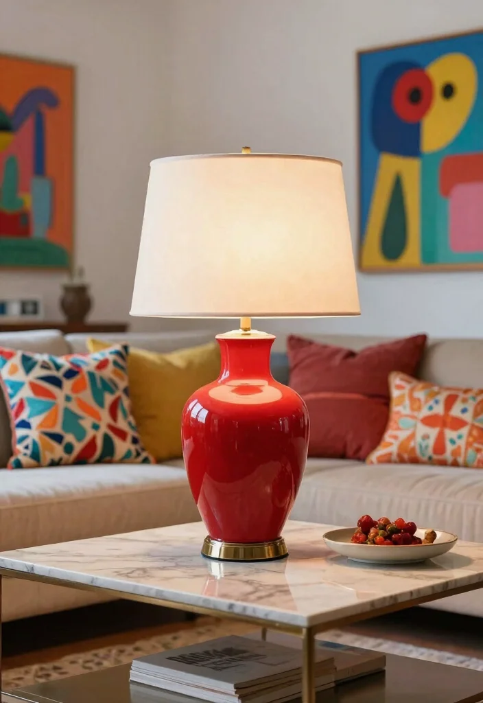 16 Ginger Jar Lamp Ideas With Classic Chic Style - 7. Bold Color Combinations 1