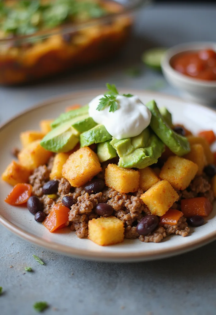 16 Ground Beef And Tater Tot Meals Perfect For Weeknight Cooking - 3. Tater Tot Taco Bake 1