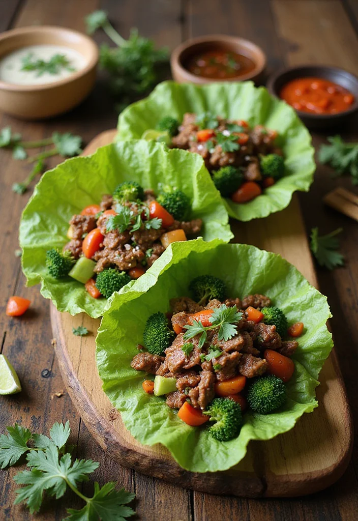 16 Korean Beef And Broccoli Dinners That Even Picky Eaters Love - 11. Korean Beef and Broccoli Lettuce Wraps 1