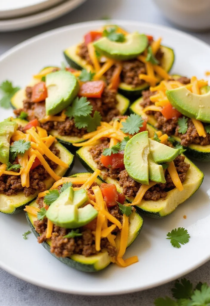 16 Must-Try Zucchini Boats Beef Dishes For Busy Nights - 2. Taco Zucchini Boats 1
