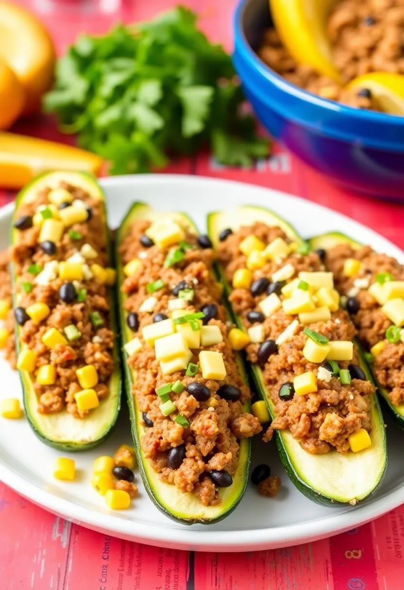 16 Must-Try Zucchini Boats Beef Dishes For Busy Nights - 6. Southwestern Zucchini Boats 1