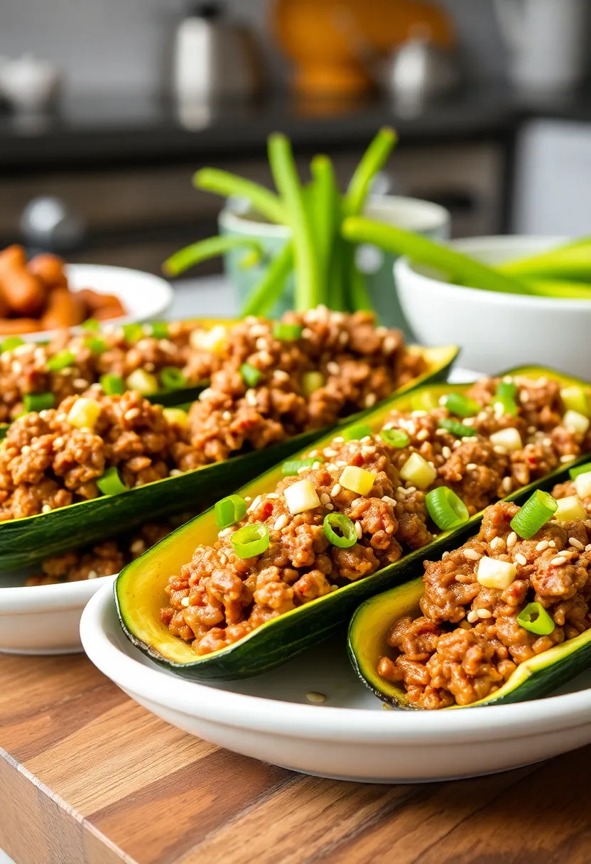 16 Must-Try Zucchini Boats Beef Dishes For Busy Nights - 7. Asian-Inspired Zucchini Boats 1
