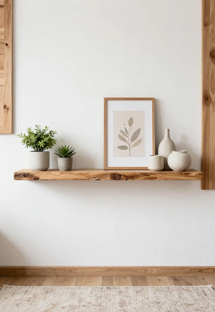 16 Neutral Wall Decor Ideas With Calm Modern Vibes - 10. Natural Wood Accents 1