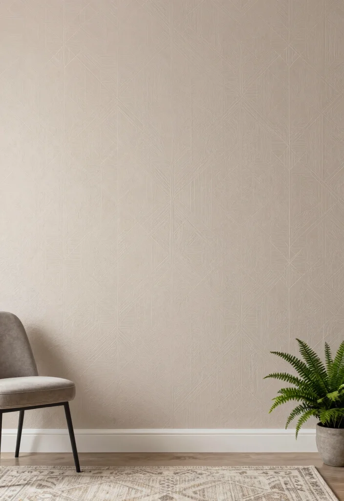 16 Neutral Wall Decor Ideas With Calm Modern Vibes - 5. Subtle Wall Stencils 1