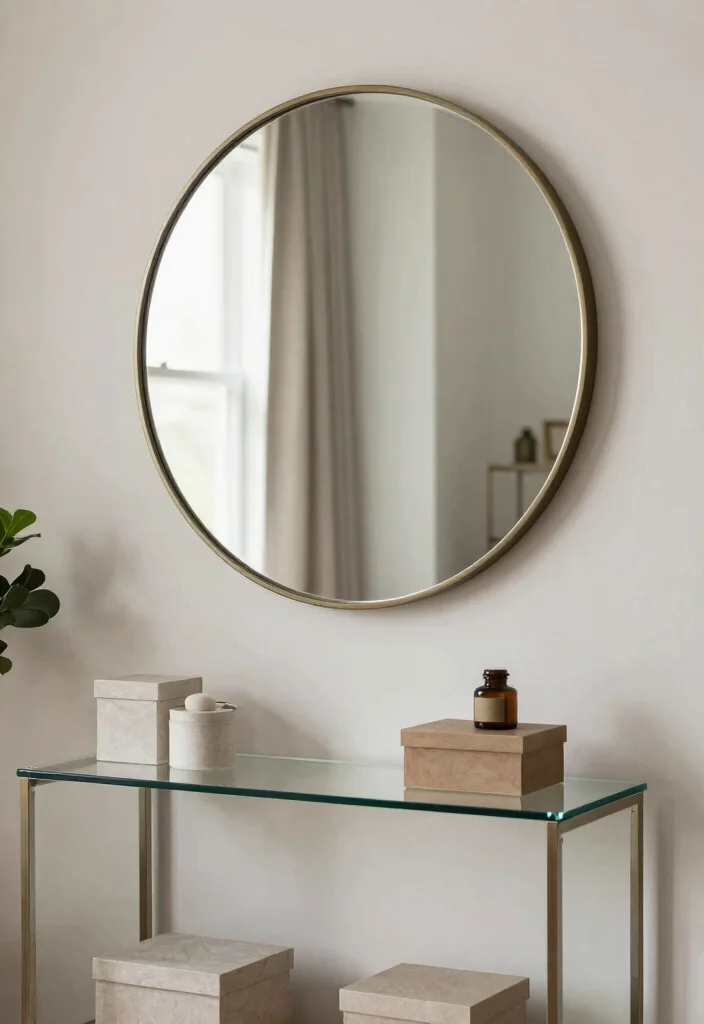 16 Neutral Wall Decor Ideas With Calm Modern Vibes - 6. Oversized Mirrors 1