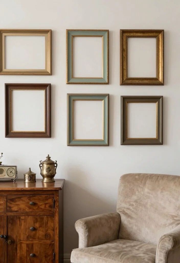 16 Neutral Wall Decor Ideas With Calm Modern Vibes - 7. Vintage Finds 1