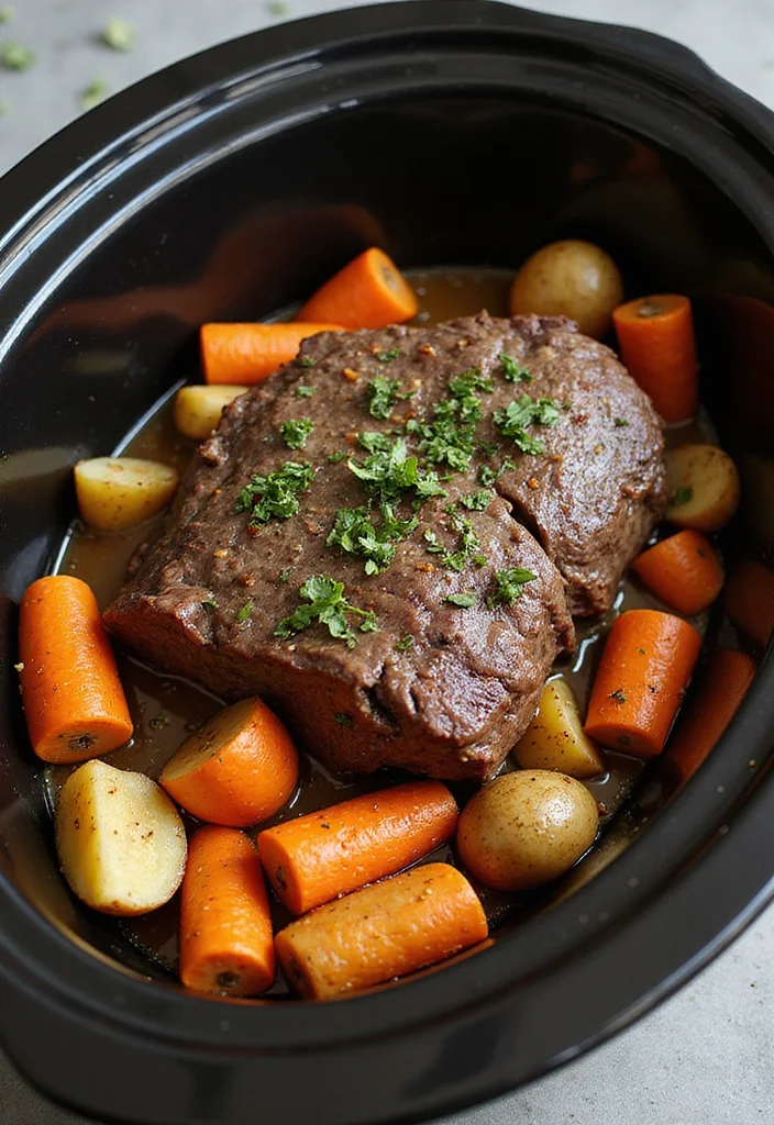 17 Beef Chuck Roast Recipes Crockpot Recipes Everyone Is Searching For - 1. Classic Slow Cooker Beef Chuck Roast 1