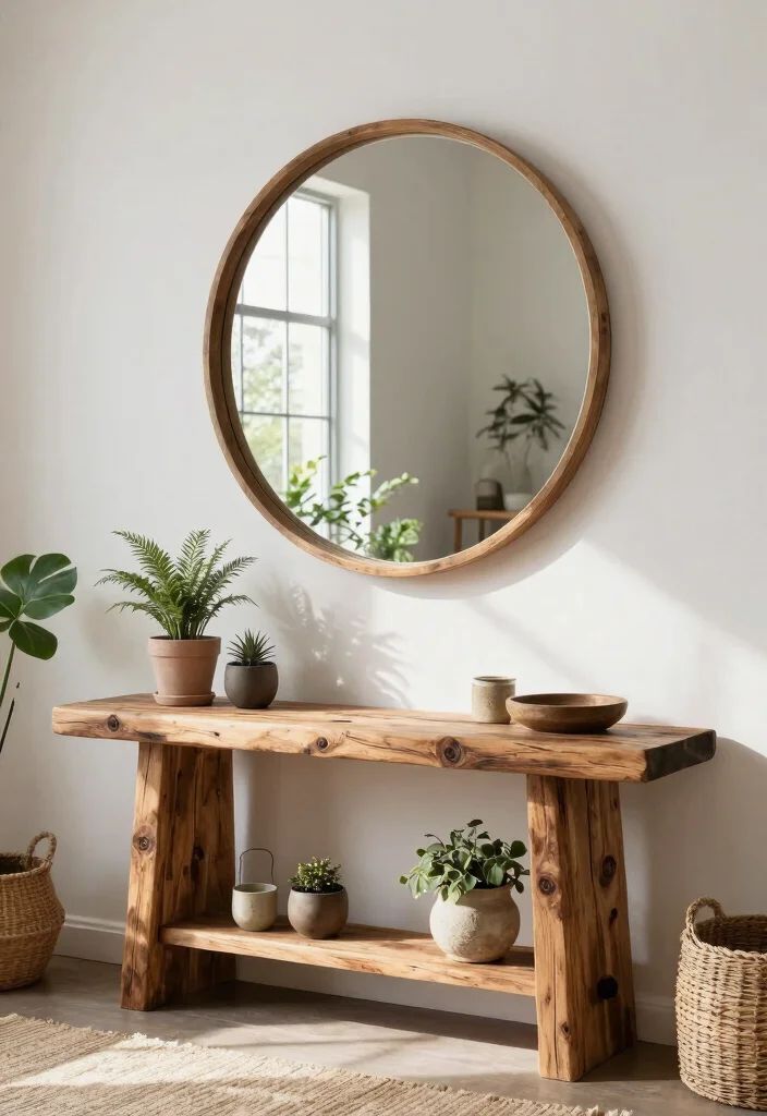 17 Big Mirrors in Living Room Ideas That Open Up the Space - 1. Embrace Natural Materials 1