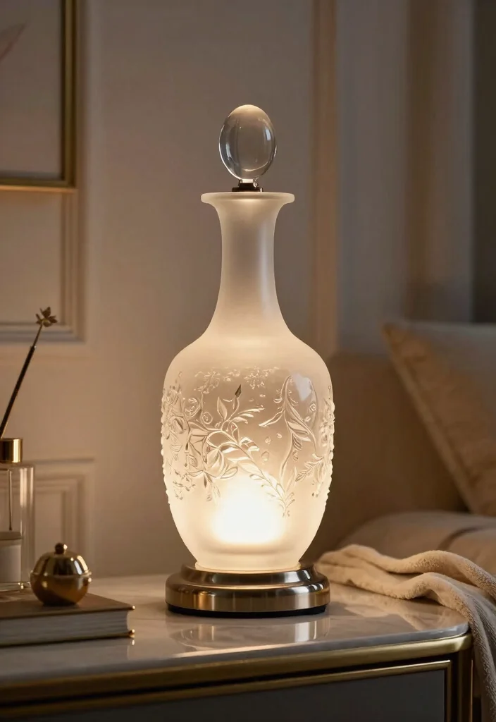 17 Bottle Lamp Ideas With Creative DIY Charm - 17. Crystal Bottle Lamp 1