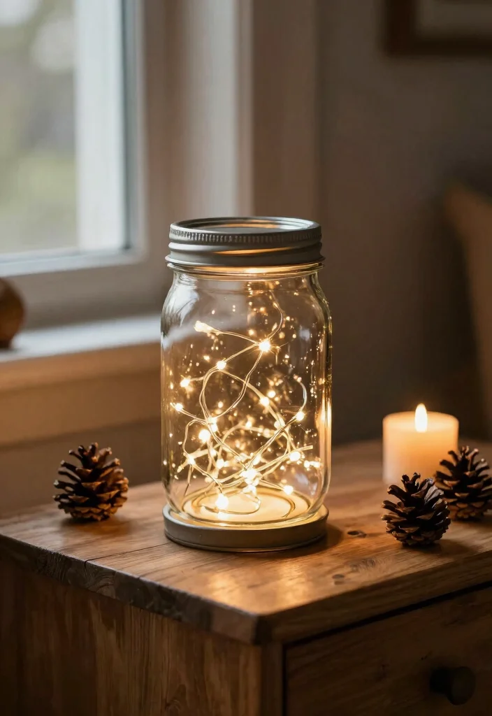 17 Bottle Lamp Ideas With Creative DIY Charm - 3. Rustic Mason Jar Lamp 1