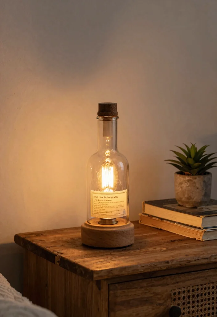 17 Bottle Lamp Ideas With Creative DIY Charm - 9. Upcycled Oil Bottle Lamp 1