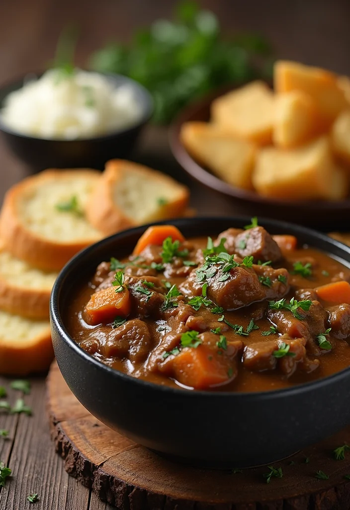17 Fast & Flavorful Beef Stroganoff No Mushrooms Recipes To Cook This Week - 16. Beef Stroganoff with Garlic Bread 1