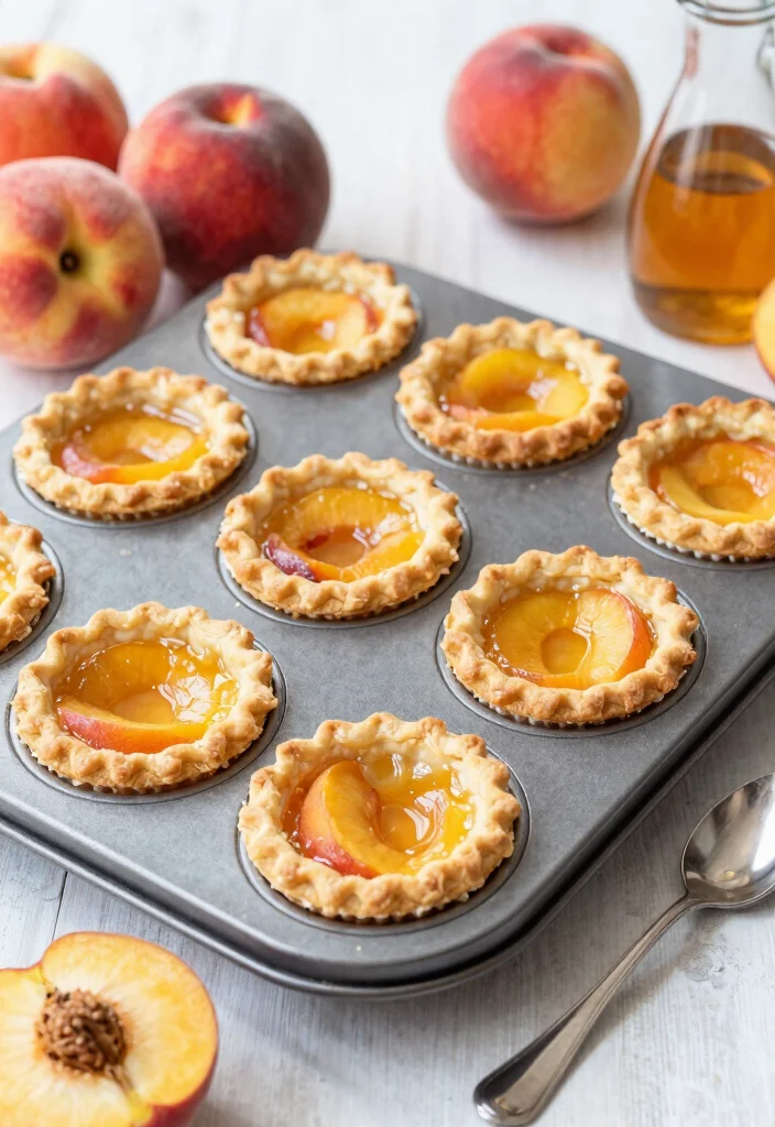 17 Fresh Peach Pie Recipes: Juicy Summer Classics - 10. Mini Peach Pies with Agave Nectar 1