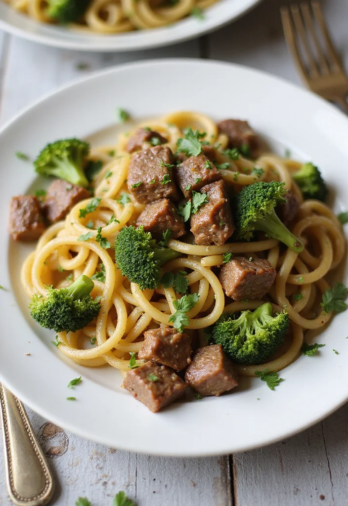 17 Healthy Beef And Broccoli Meals Perfect For Weeknight Cooking - 10. Beef and Broccoli Pasta 1