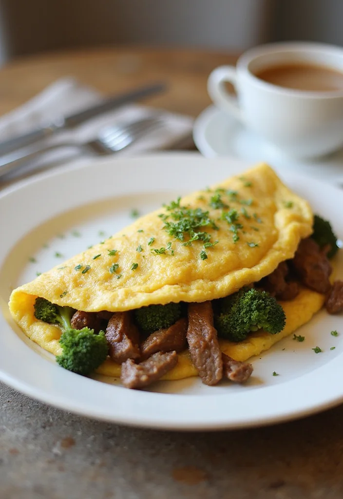 17 Healthy Beef And Broccoli Meals Perfect For Weeknight Cooking - 11. Beef and Broccoli Omelette 1