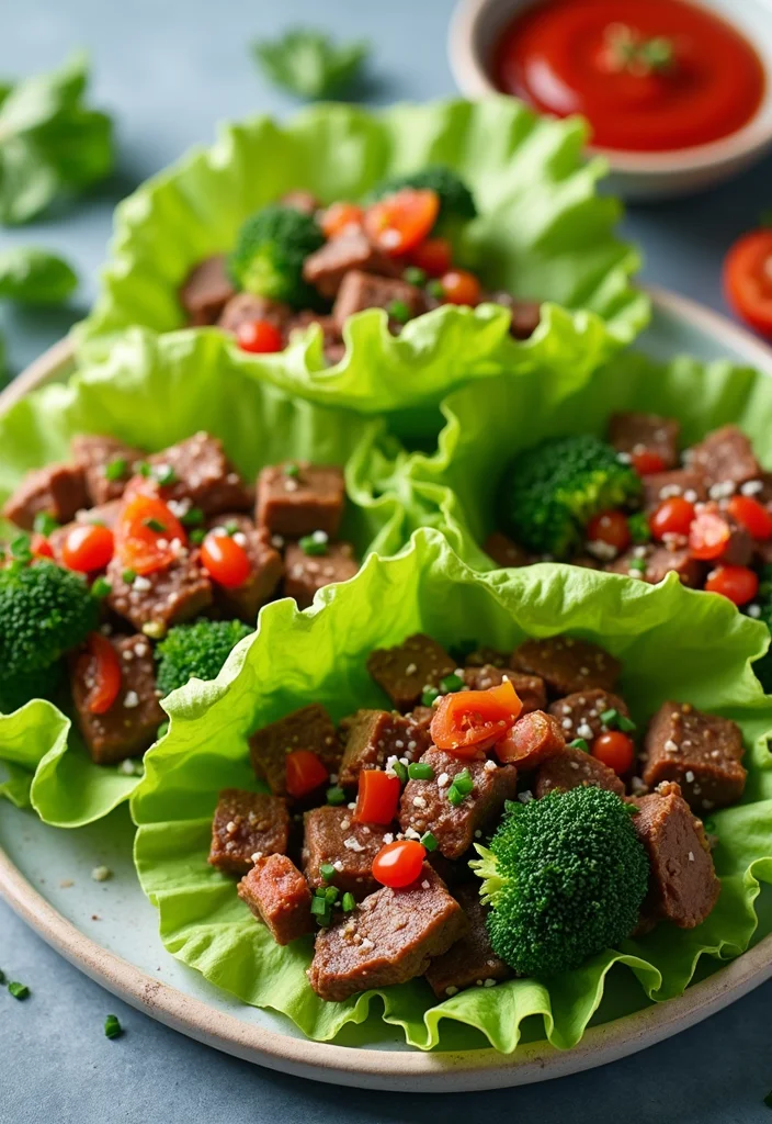 17 Healthy Beef And Broccoli Meals Perfect For Weeknight Cooking - 4. Beef and Broccoli Lettuce Wraps 1