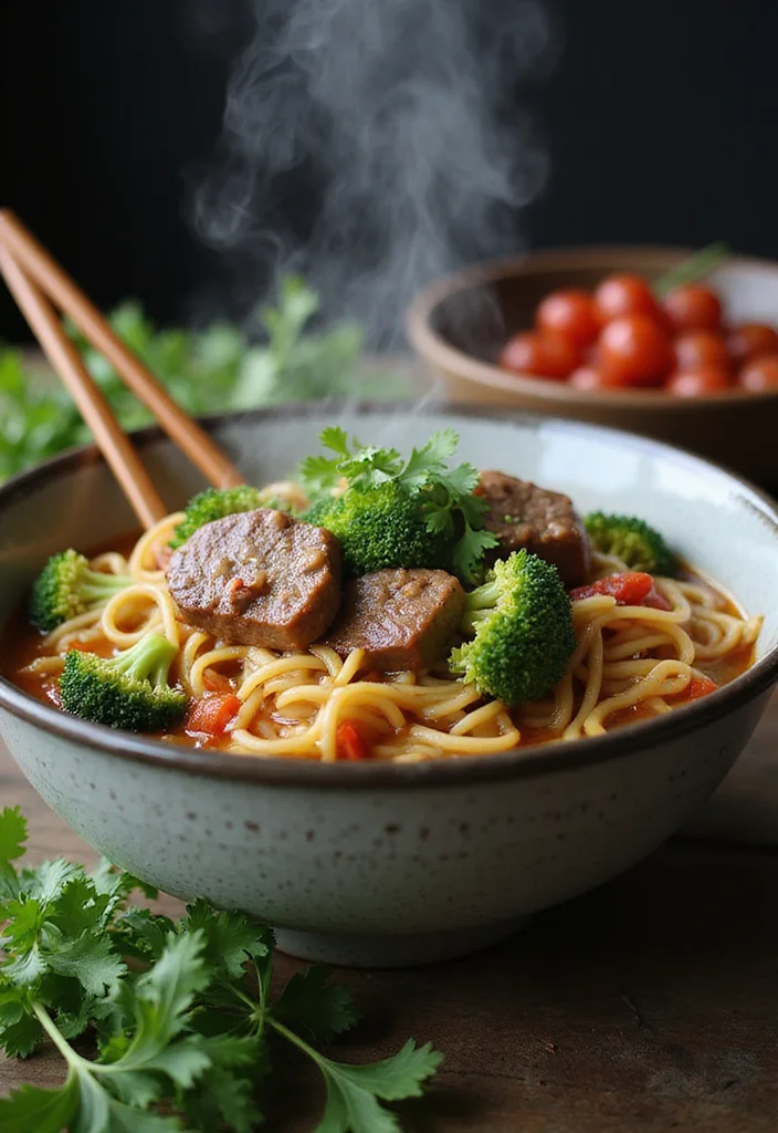 17 Healthy Beef And Broccoli Meals Perfect For Weeknight Cooking - 6. Beef and Broccoli Noodle Soup 1