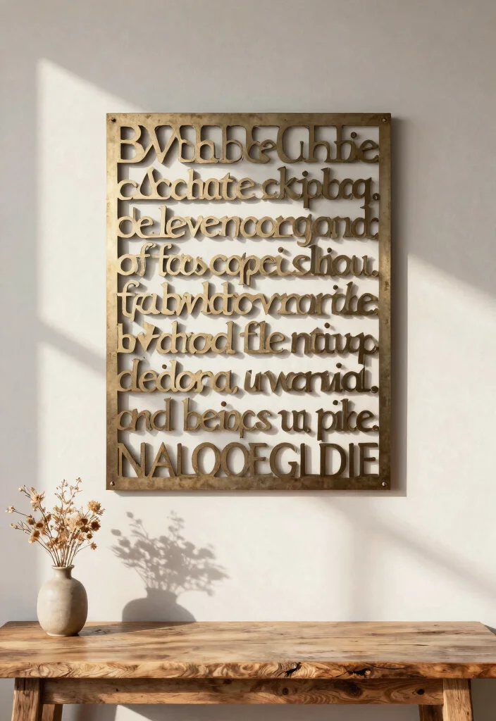 17 Scripture Wall Decor Ideas With Meaningful Style - 2. Metal Scripture Art 1