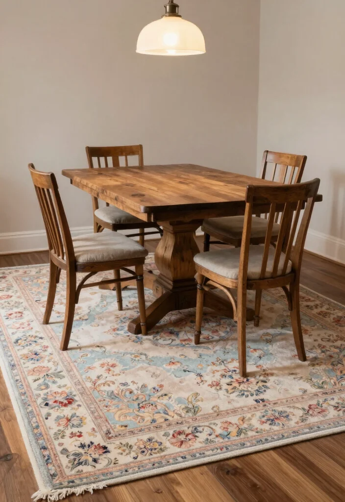 17 Tuft Rug Design Ideas With Bold Textured Patterns - 4. Vintage-Inspired Designs 1