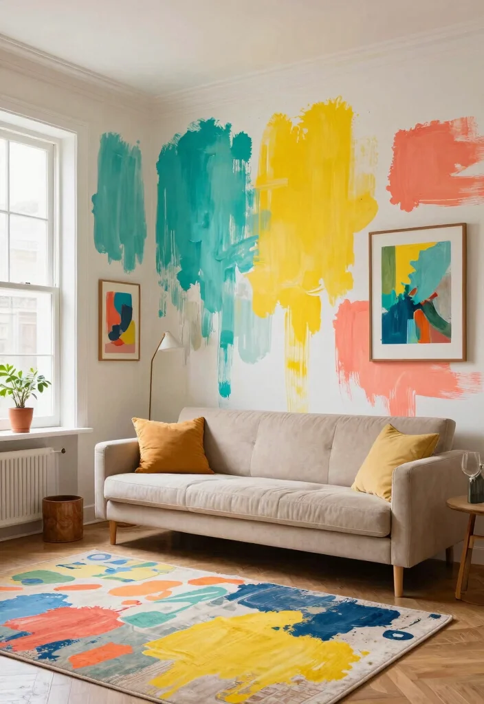 17 Wall Painting Decor 2026 Trending Ideas That Make a Statement - 5. Artistic Splashes 1