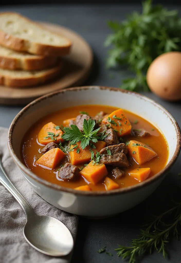 18 Beef And Sweet Potato Recipes Packed With Big Flavor - 6. Beef and Sweet Potato Soup 1