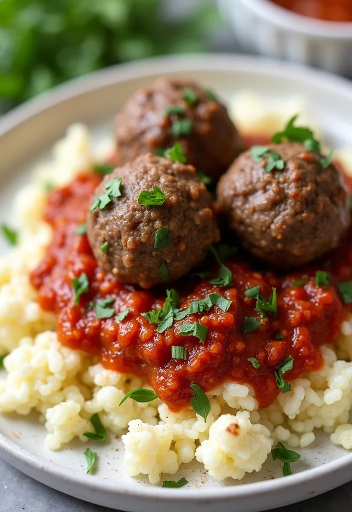 18 Beef Meatballs For Spaghetti Dinners That Even Picky Eaters Love - 13. Beef Meatballs With Cauliflower Rice 1