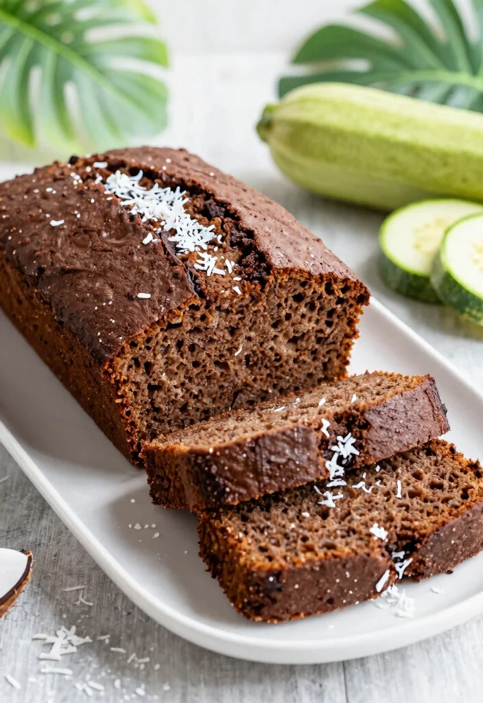 18 Chocolate Zucchini Bread Recipes: Moist Chocolatey Loaves - 10. Coconut Chocolate Zucchini Bread 1