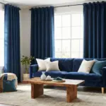 18 Dark Blue Curtains Living Room Ideas With Moody Elegance