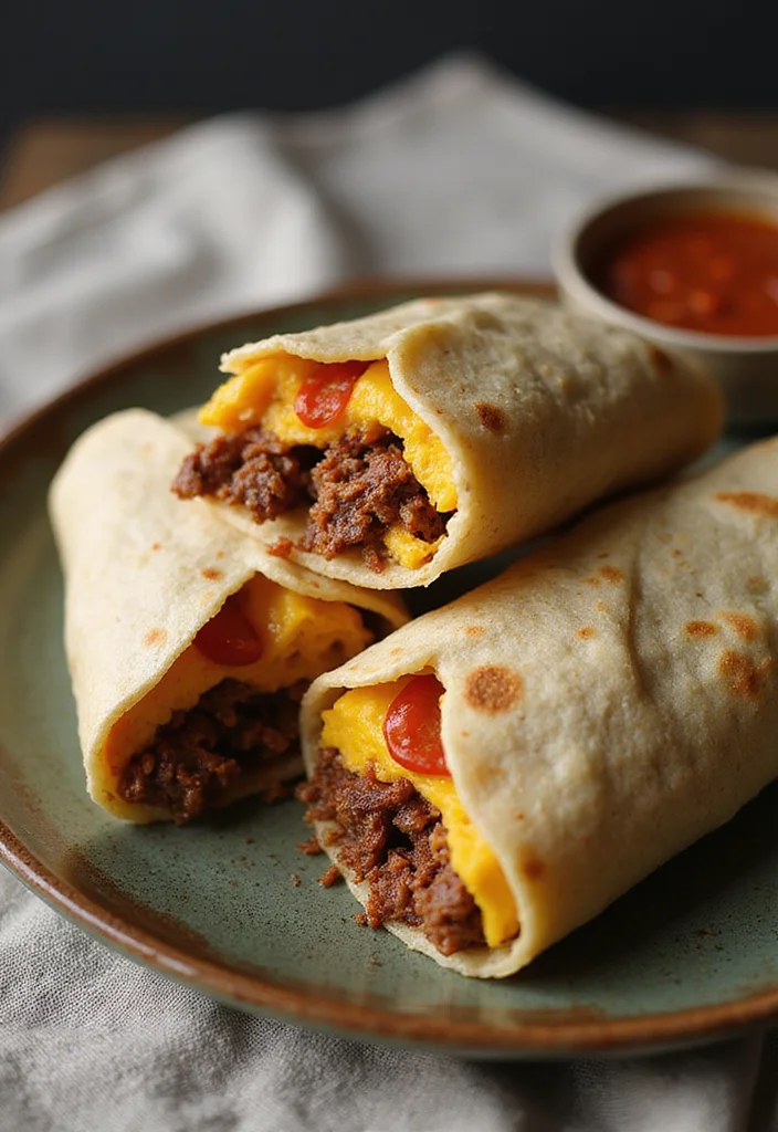 18 Genius Ways To Use Dried Beef Tonight - 2. Beef Jerky Breakfast Burrito 1