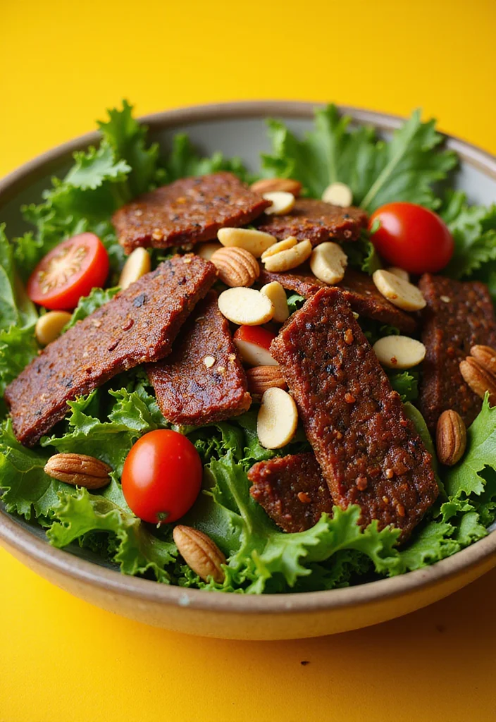 18 Genius Ways To Use Dried Beef Tonight - 7. Beef Jerky Salad 1