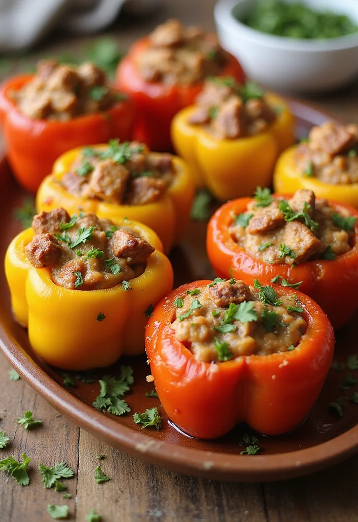 18 Genius Ways To Use Dried Beef Tonight - 8. Creamy Beef Jerky Stuffed Peppers 1