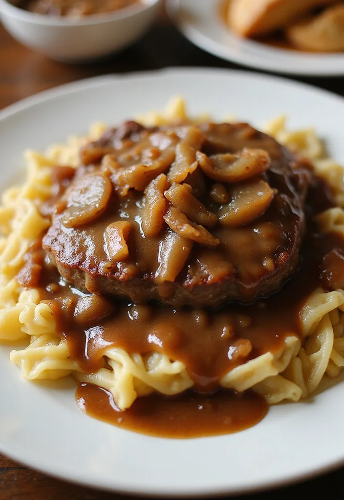 18 Ground Beef Salisbury Steak Meals Perfect For Weeknight Cooking - 3. Salisbury Steak with Onion Gravy 1