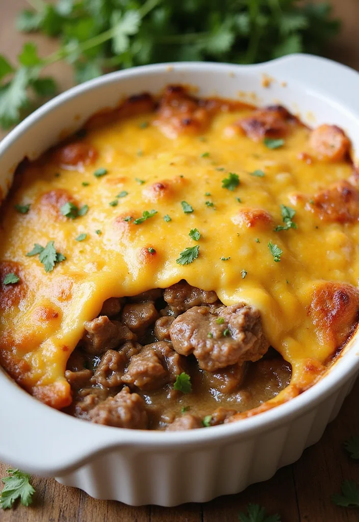 18 Ground Beef Salisbury Steak Meals Perfect For Weeknight Cooking - 4. Cheesy Salisbury Steak Casserole 1