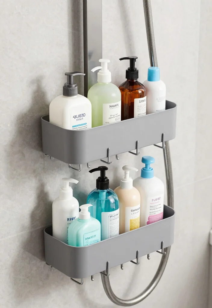 18 Shower Shelf Ideas With Smart Built In Storage - 14. Shower Caddy for On-the-Go Needs 1