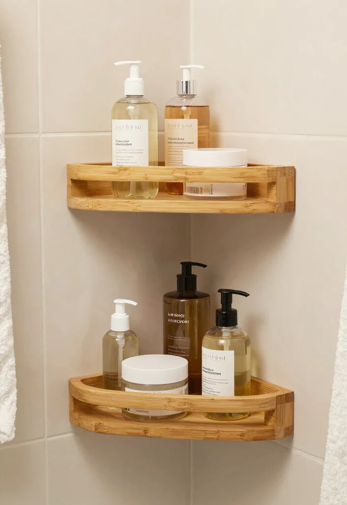 18 Shower Shelf Ideas With Smart Built In Storage - 2. Corner Shelves to Maximize Space 1