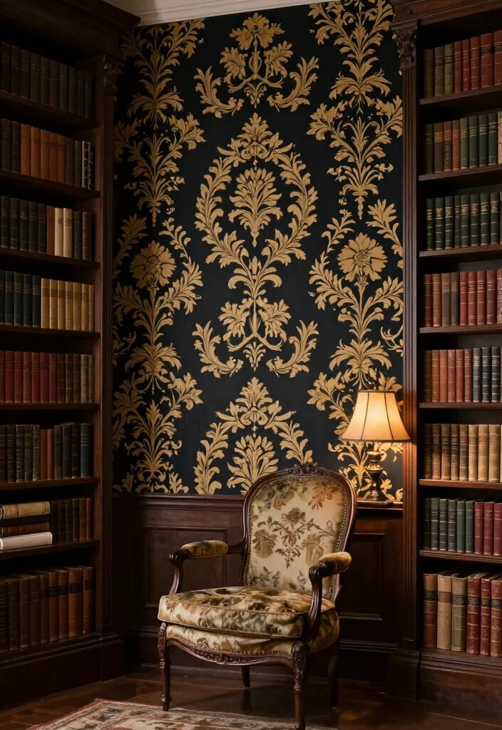 18 Wall Molding Wallpaper Ideas That Elevate Any Room - 16. Historical Patterns 1