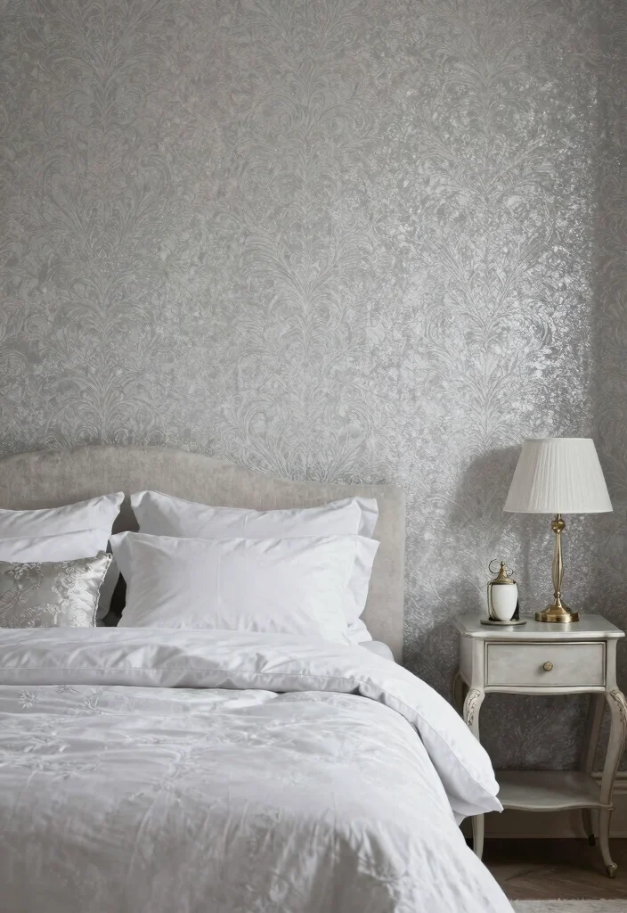 18 Wall Molding Wallpaper Ideas That Elevate Any Room - 17. Glitter and Glam 1