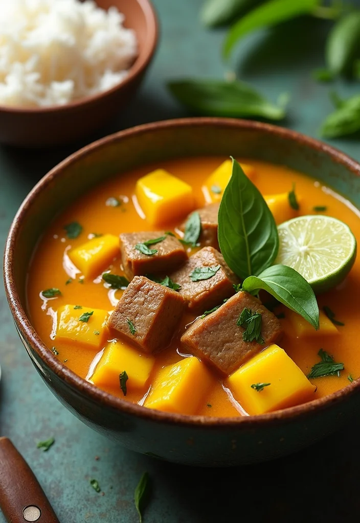 Top 12 Thai Beef Curry Ideas You Haven't Tried Yet - 1. Coconut Mango Beef Curry 1