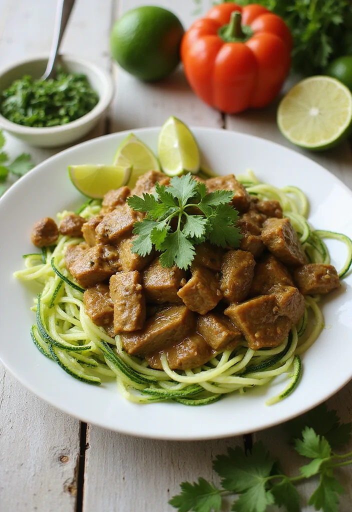 Top 12 Thai Beef Curry Ideas You Haven't Tried Yet - 4. Green Beef Curry with Zucchini Noodles 1