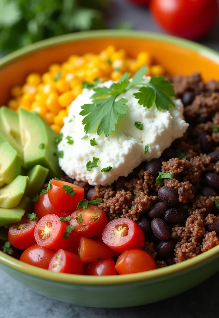 Top 14 Ground Beef Cottage Cheese Bowl Ideas You Haven’t Tried Yet - 1. Tex-Mex Fiesta Bowl 1