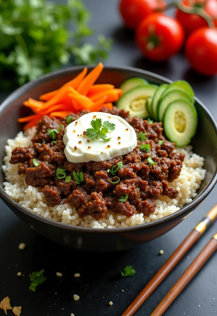 Top 14 Ground Beef Cottage Cheese Bowl Ideas You Haven’t Tried Yet - 4. Asian-Inspired Beef Bowl 1