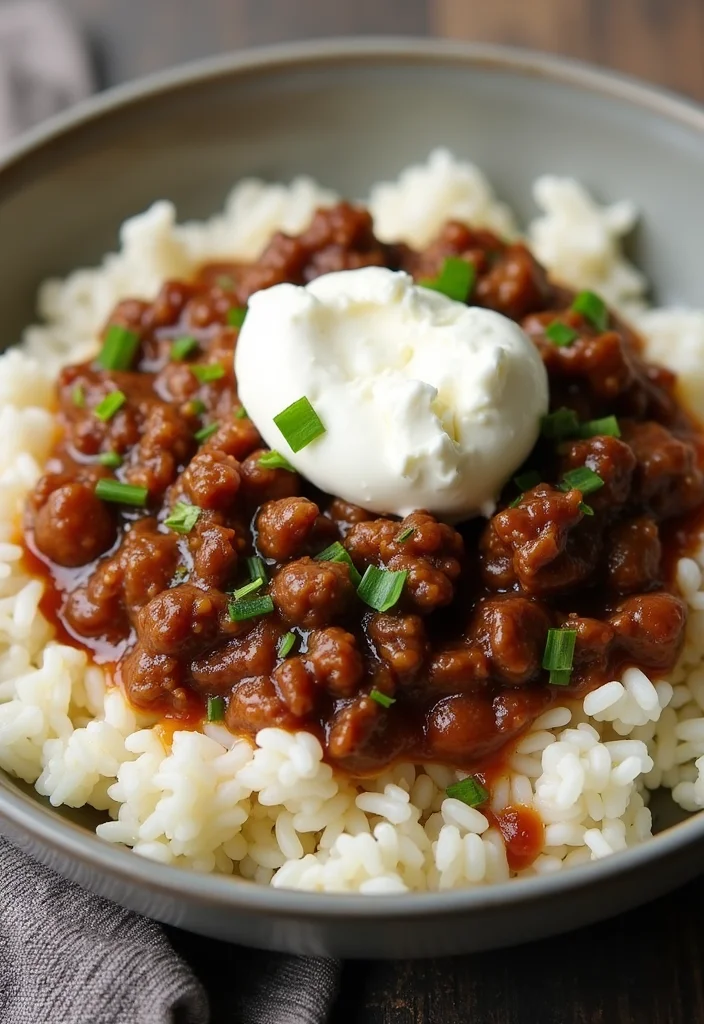 Top 14 Ground Beef Cottage Cheese Bowl Ideas You Haven’t Tried Yet - 9. Comforting Beef and Rice Bowl 1